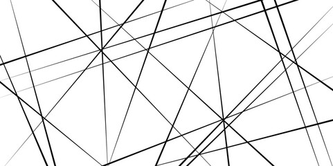 Obraz premium Black random diagonal line. Geometric abstract art