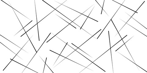 Abstract banner with an asymmetric texture. Black random diagonal line. Random chaotic lines abstract geometric background.