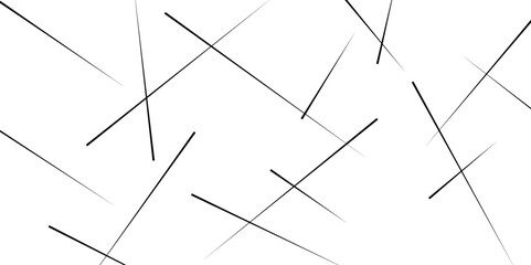 Black random diagonal line. Abstract banner with an asymmetric texture. Random chaotic lines abstract geometric image.