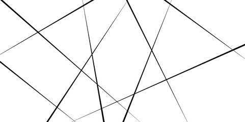 Black random diagonal line. Random chaotic lines abstract geometric image. Abstract banner with an asymmetric texture. 