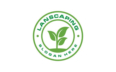 Growing leaf logo icon design, circle Earth with plant graphic element, symbol, sign for natural, eco, bio, vegan labels, green Earth Day logo template
