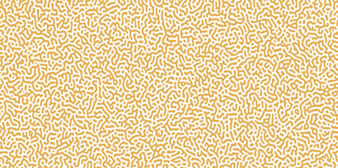 Multiscale turing pattern. Vector illustration of chemical morphogenesis concept. Curvy doodle labyrinth. Turing reaction diffusion monochrome seamless pattern with directional motion. Vector 