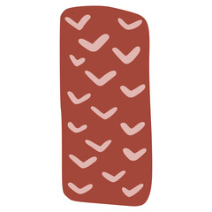 Minimalist Red and Pink Abstract Geometric Shape Design.