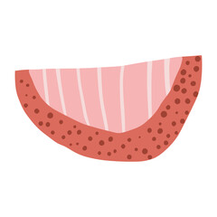 Minimalist Pink and Red Abstract Geometric Shape Design.