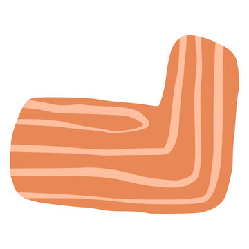 recommend clip art: Abstract Letter L Shape with Orange Stripes Minimalist Art.