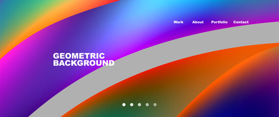 Colorful flowing shapes, wave lines with neon gradients. Vector Illustration For Wallpaper, Banner, Background, Card, Book Illustration, landing page