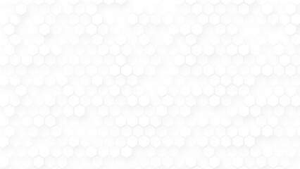 Abstract. Embossed Hexagon , Honeycomb white background light and shadow. Vector.