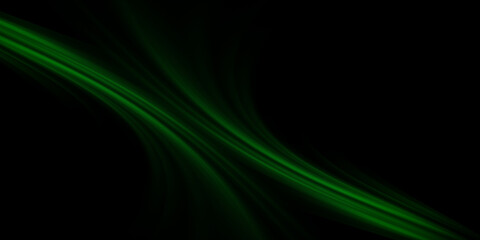 Illustration of light ray , green stripe line, speed motion background. Design abstract, science, futuristic, energy, modern digital technology concept for wallpaper, banner background
