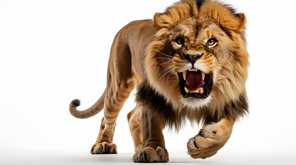 Obraz premium Lion in White Background