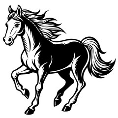 Obraz na płótnie Canvas the-horse-is-running