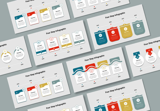 4 Steps Infographic Design