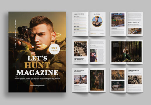 Hunting Magazine Layout Template