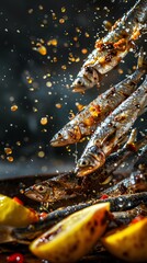 Xouba, small sardines, fried and eaten whole, Spanish coastal feast