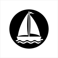 Boat Icon, Boat On Water Icon