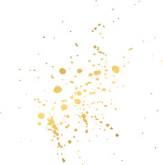 Golden color Paint Splatter