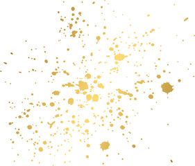 Golden color Paint Splatter