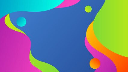Beautiful gradient abstract dynamic background. Modern backdrop with colorful waving shapes. Suitable for Wallpapers, templates, banners, covers, web, pages and others