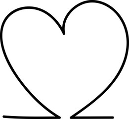 Cute heart doodle element vector