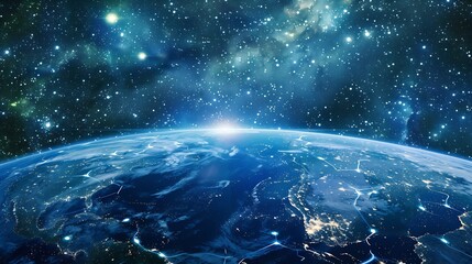 Global business network digital technology data exchange concept Business Intelligence and cloud computing digital marketing data processing and blockchain technology management : Generative AI