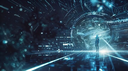 Fototapeta premium Digital transformation conceptual for next generation technology era : Generative AI