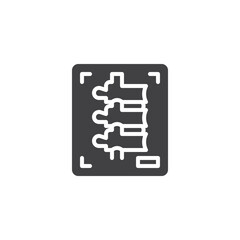 Human spine x ray vector icon