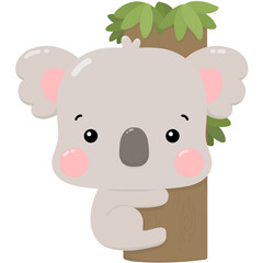 Cutie koala and tree