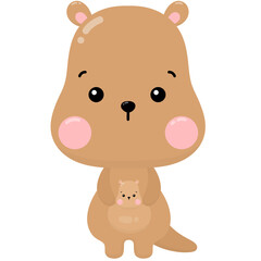 Baby and mama kangaroo 