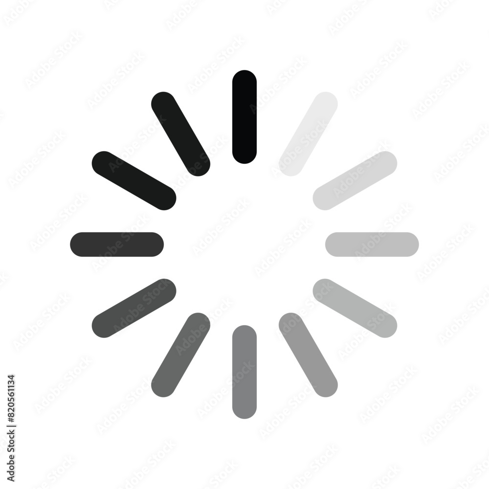 Poster loading icon. simple buffer loader symbol for website, video, ui, app or animation. vector illustrat