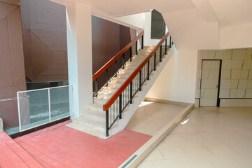 Obraz premium Concrete staircase in a building as a background