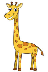 giraffe cartoon with sign