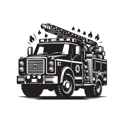 firefighter car vector illustration icon