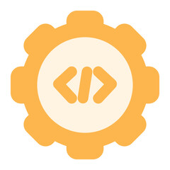 Code Optimisation Icon in Flat Style