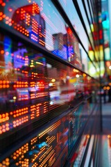 A news station's news ticker scrolling with updates and headlines, Generative AI