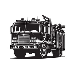 firefighter car vector illustration icon