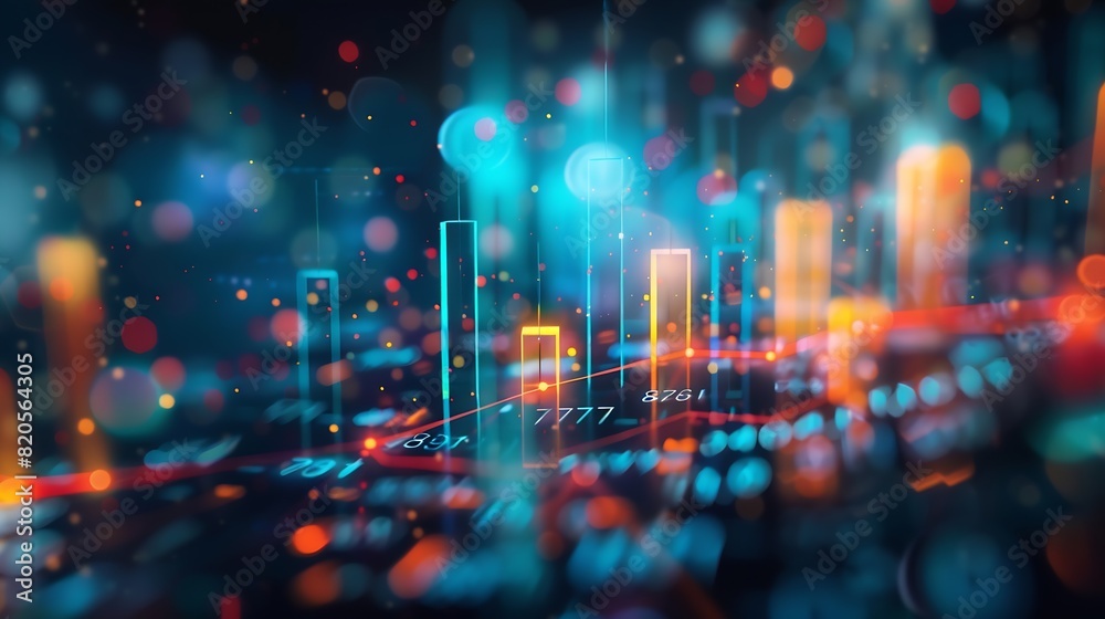 Aufkleber Business and economic growth on global business network Data analysis of financial and banking Customer service Technology and data connection Teamwork Business strategy and Digital ma : Generative AI