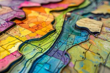 Fototapeta premium a mesmerizing artwork inspired by the intricate maps of a skilled cartographer
