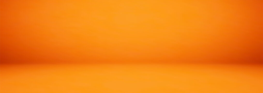 Empty orange room background. Orange background