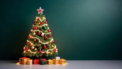 Fototapeta premium christmas tree with gifts