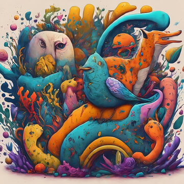 absatrat art monster