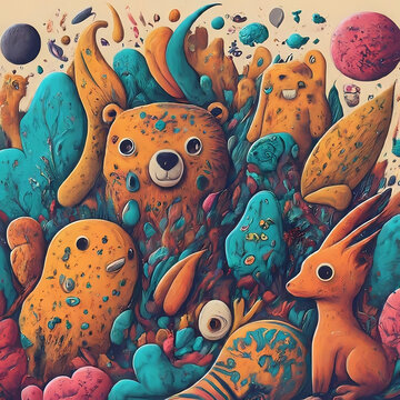 absatrat art monster