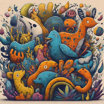 absatrat art monster
