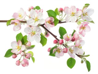 Delicate Apple Blossoms: A Perfectly Isolated Image