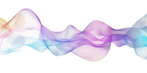 Vibrant Wavy Colorful Particles on a Blank Canvas illustration design elements in concept of arts, energy, science