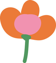 Cute flower element vector