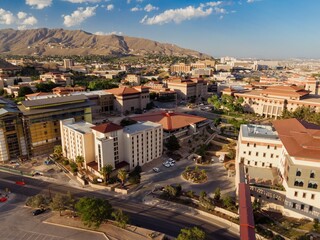 Aerial: The university of El Paso, Texas, United States of America.