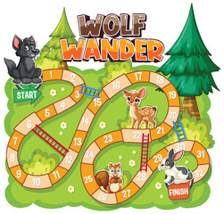 Animal-themed board game with forest creatures