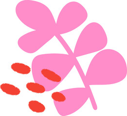 Cute flower element vector