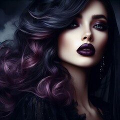 Fototapeta premium Stunning Woman in Elegant Dress and Veil Embodies Beauty, Fashion, and Glamour