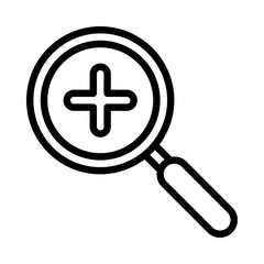 Fototapeta premium Zoom icon or logo illustration outline black style