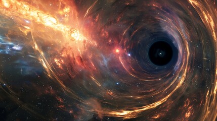 a huge black hole distorting space. Generative AI